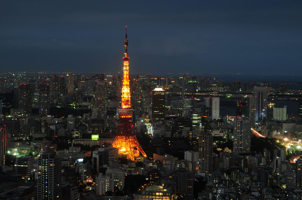 Tokyo Tower, vue depuis l'Observatoire de  Mori, Roppongi Hills