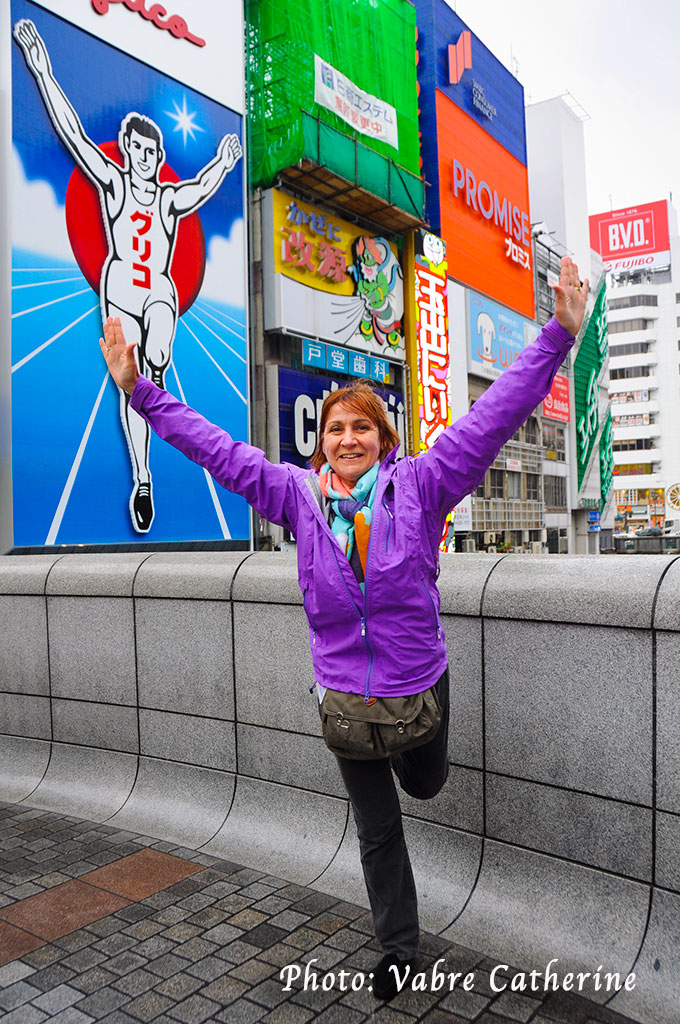 Devant le Running Man à Osaka