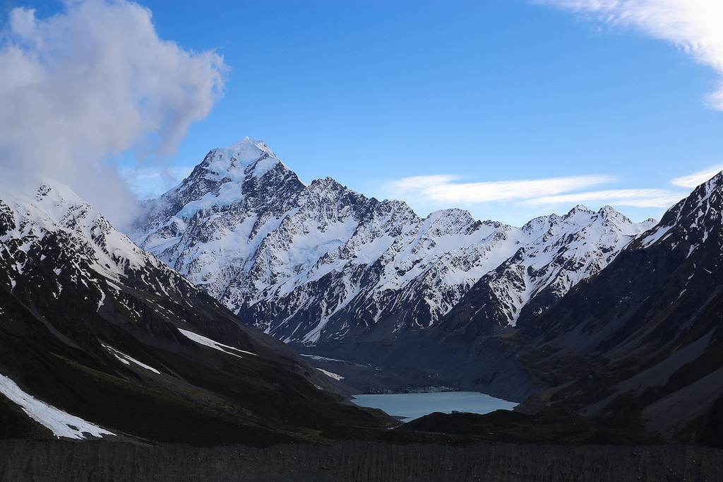 Statue de Sir Edmund Hillary, le néo-zélandais le plus connu dans le monde - Balade au pied du Mt Cook