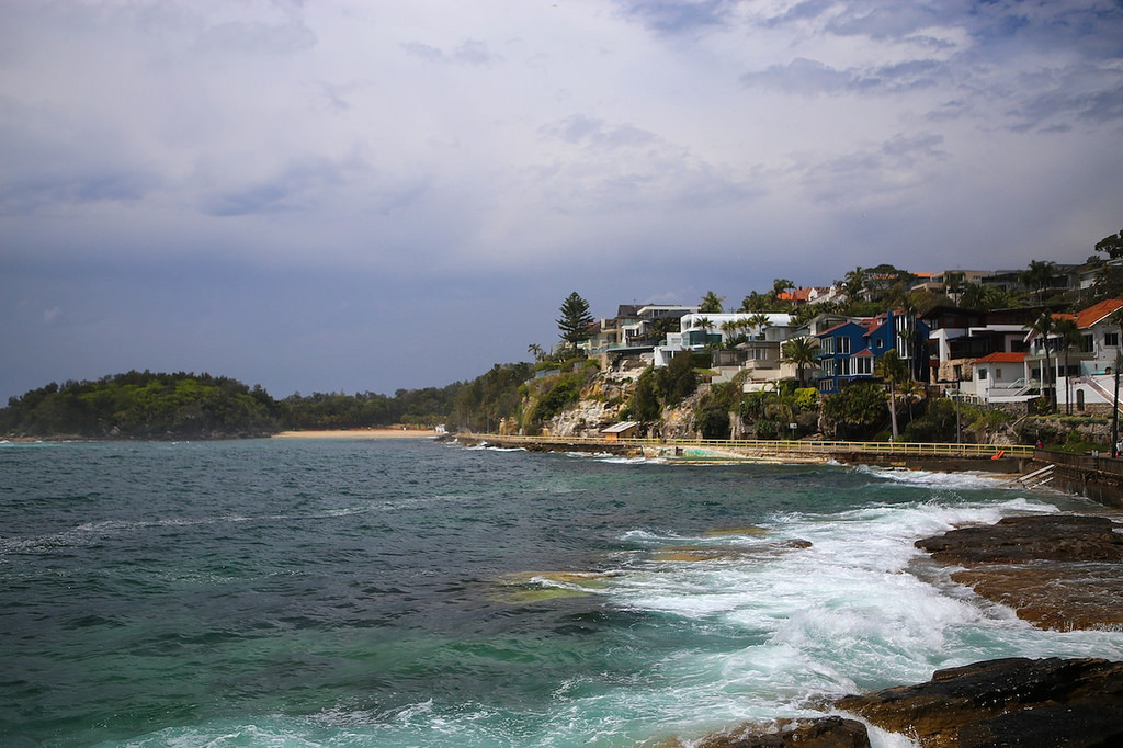 Sur les rivages de l'océan à Manly