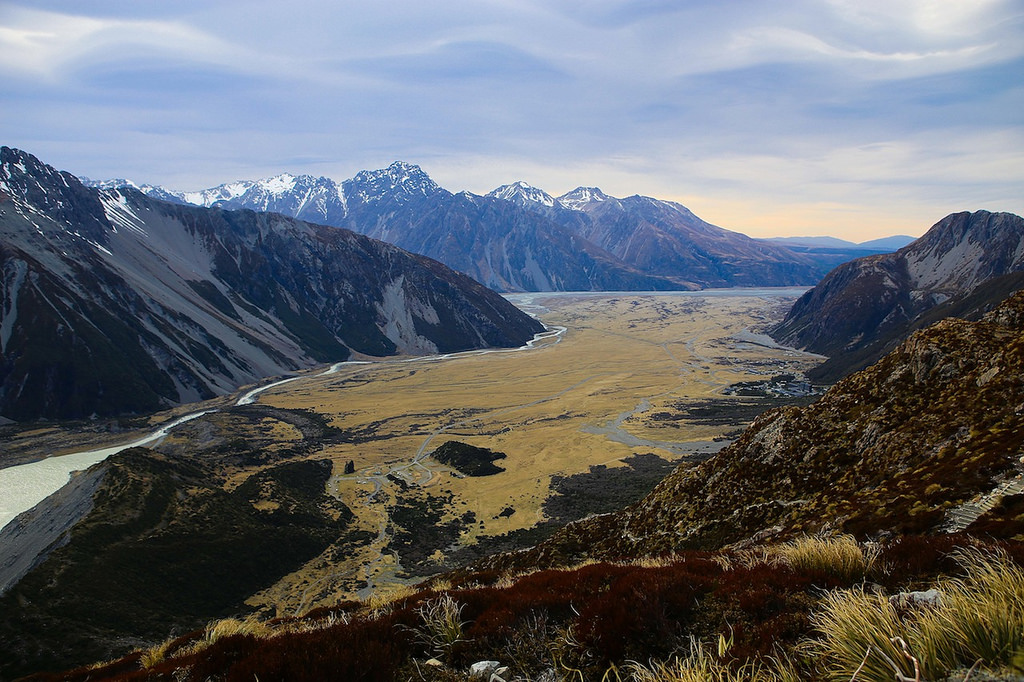 La grande vallée où se trouve l'Hermitage