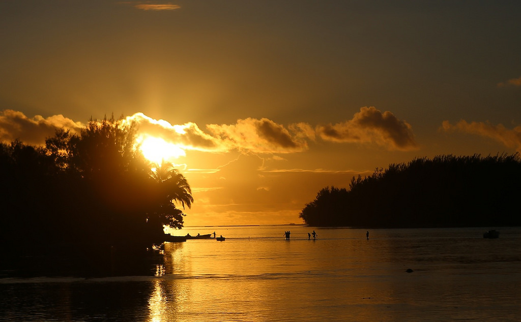 Coucher de soleil depuis les Tipaniers