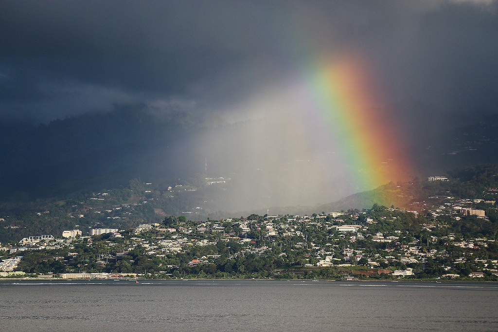 Moorea et Tahiti depuis le ferry