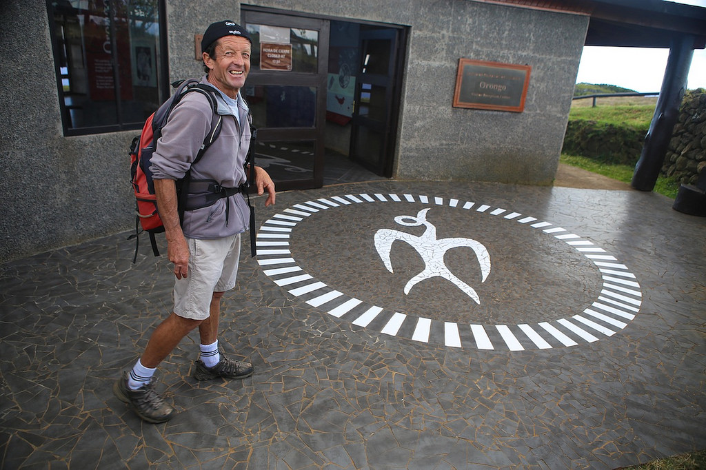 Patrice, notre guide. Un érudit intarissable sur l'île de Pâques