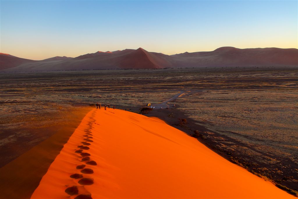 Lors de l'ascension de la Dune 45