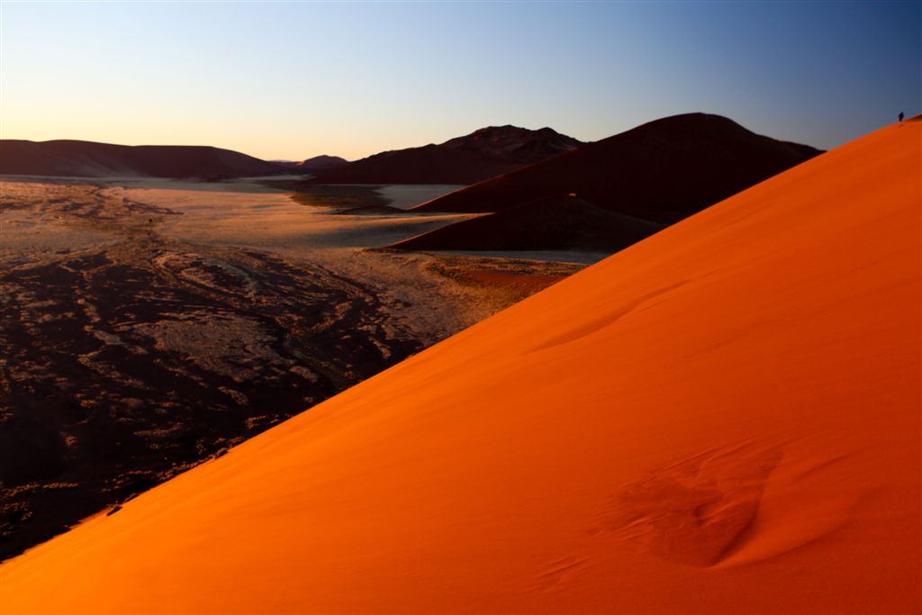 Lors de l'ascension de la Dune 45