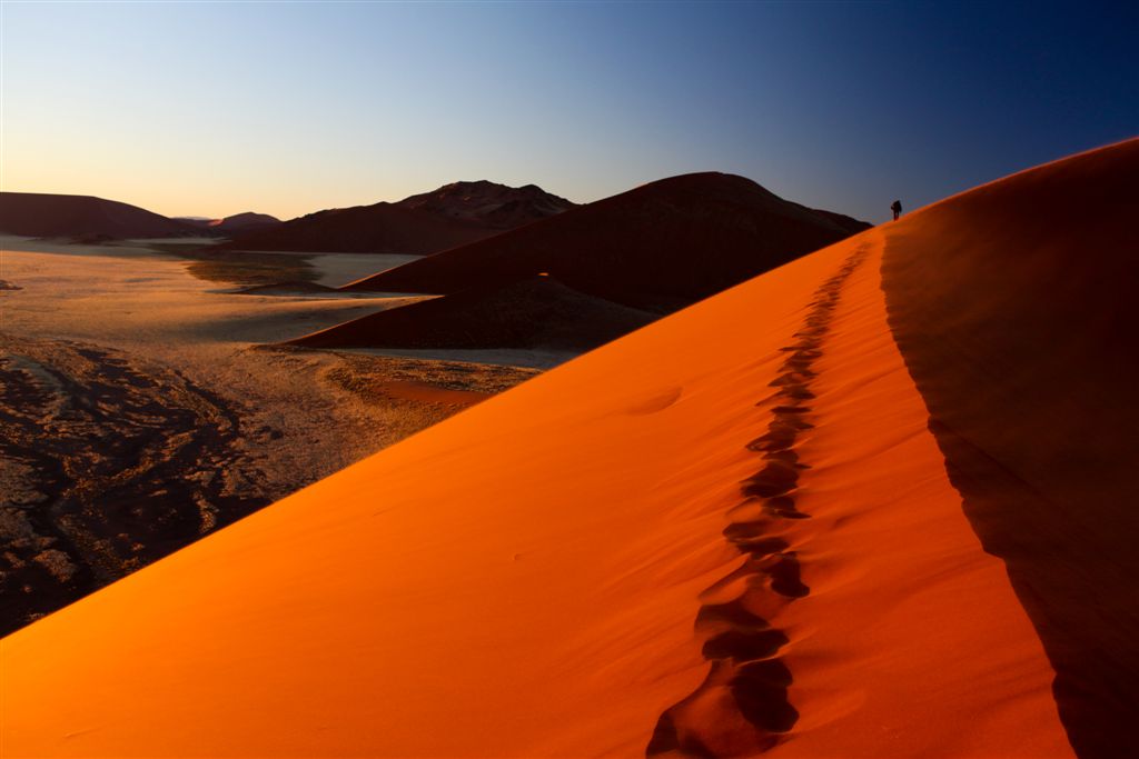 Lors de l'ascension de la Dune 45