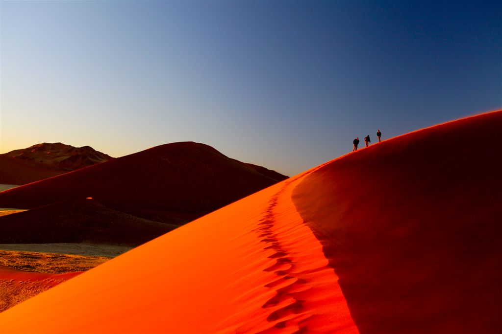 Lors de l'ascension de la Dune 45