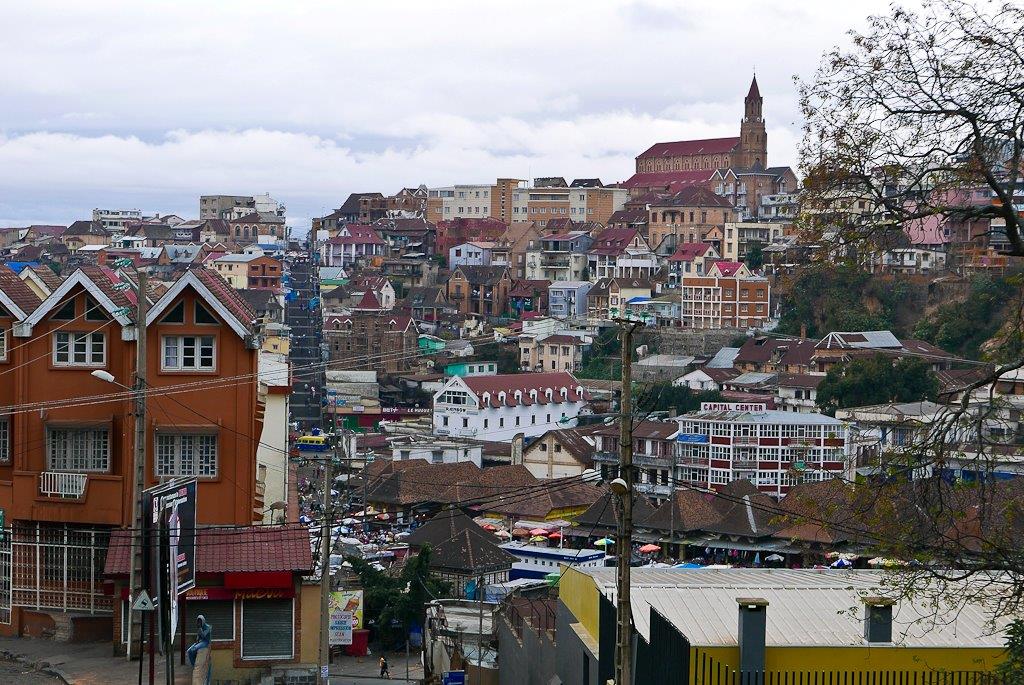 Vue sur la ville moyenne, qui était le lieu de résidence des colonisateurs...