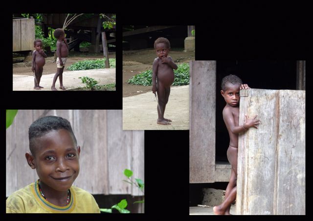 Enfants papous - Randonnée en forêt équatoriale