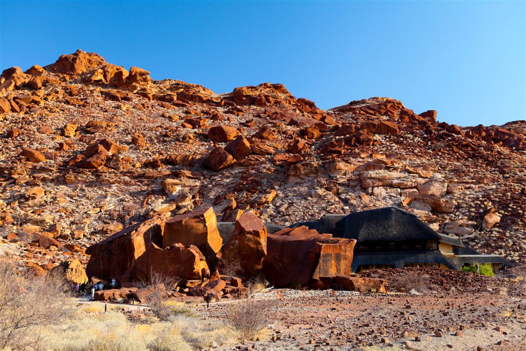 Le lodge de Twyfelfontein intégré dans le site 