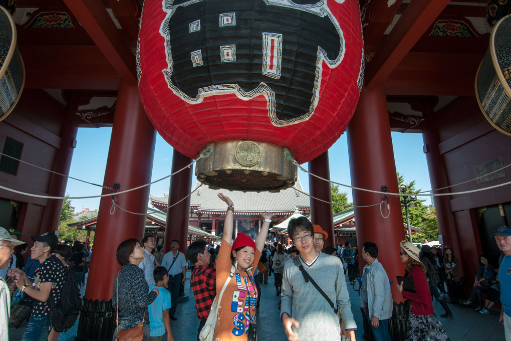 Kaminari-mon, la lanterne géante à l'entré du Temple Kannon, Asakusa