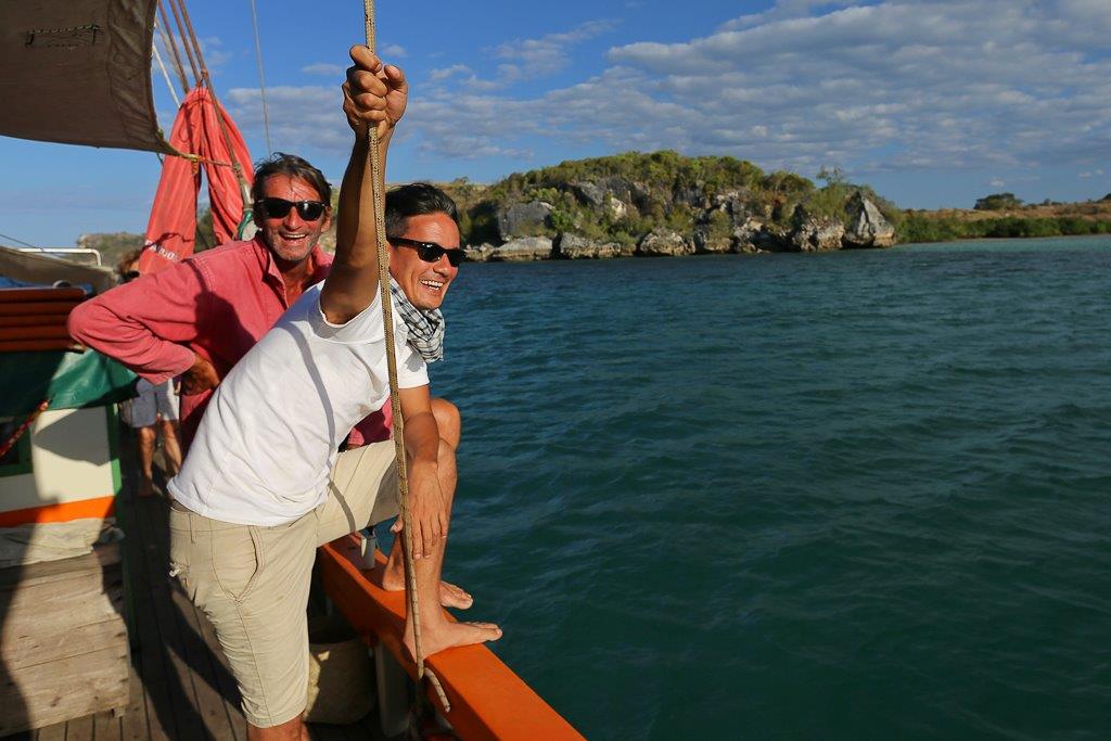  Fred et Nathanaël, devant l'île de Nosy Lava