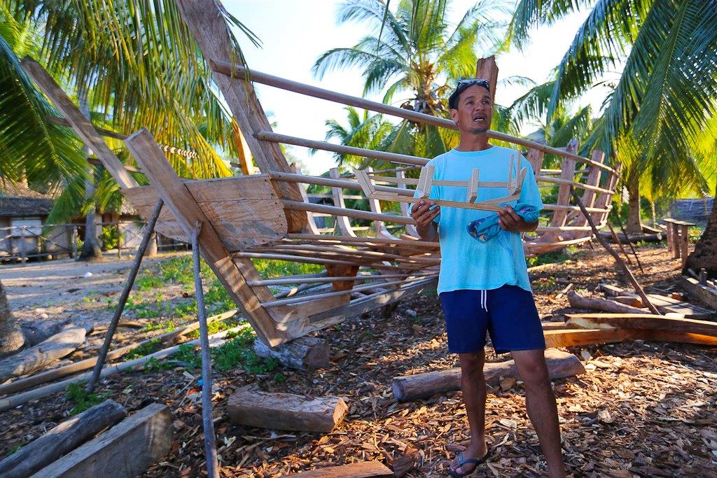 Une maquette du bateau est réalisée avant le début des travaux.