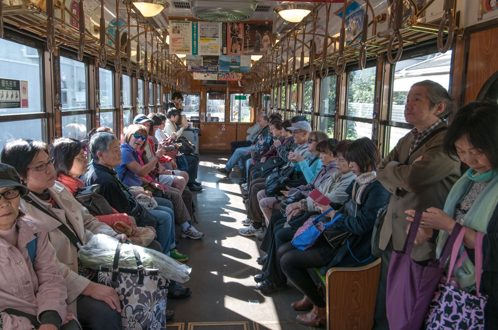 Dans un train de Kyoto