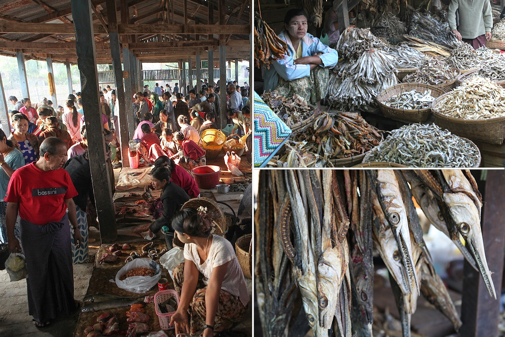 Le marché typique de Mrauk-U