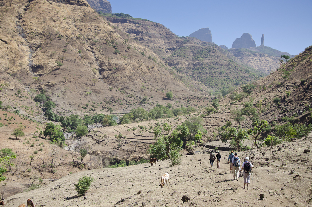 Trek en direction des pitons d'Hawasa