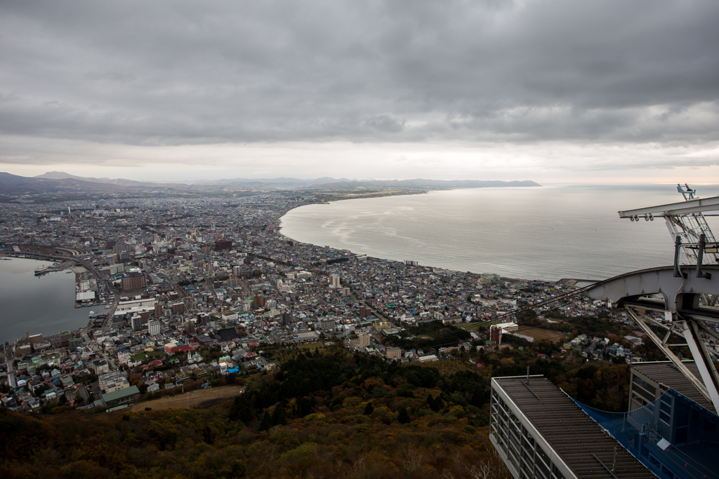 La même vue que la veille sur Hakodate - De Hakodate à Tawadako