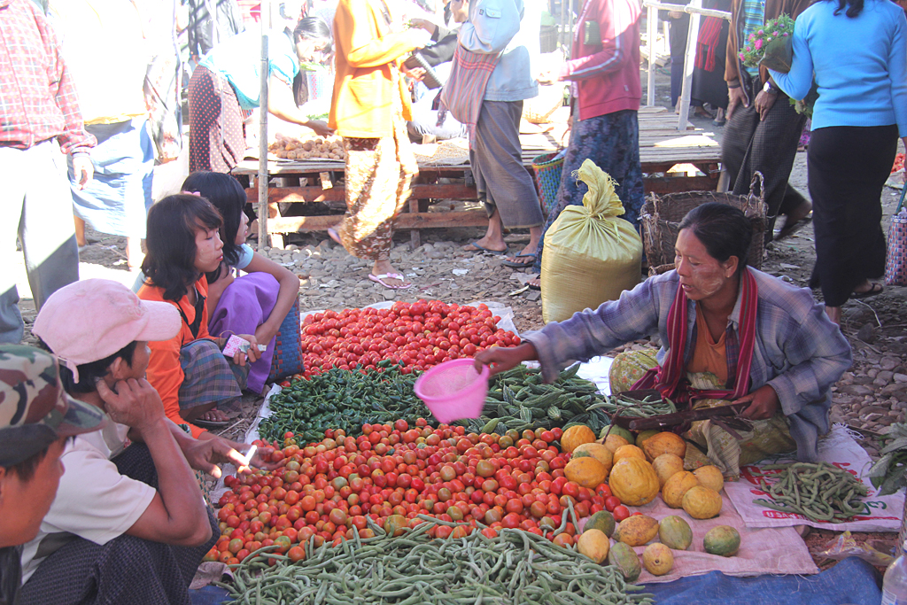 Etals de légumes