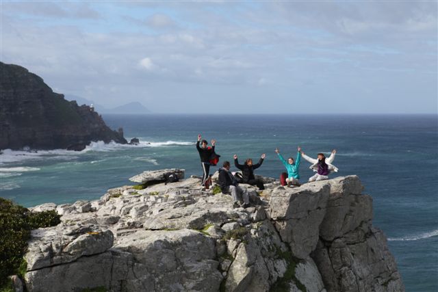 Au sommet des falaises de Cape of Good Hope