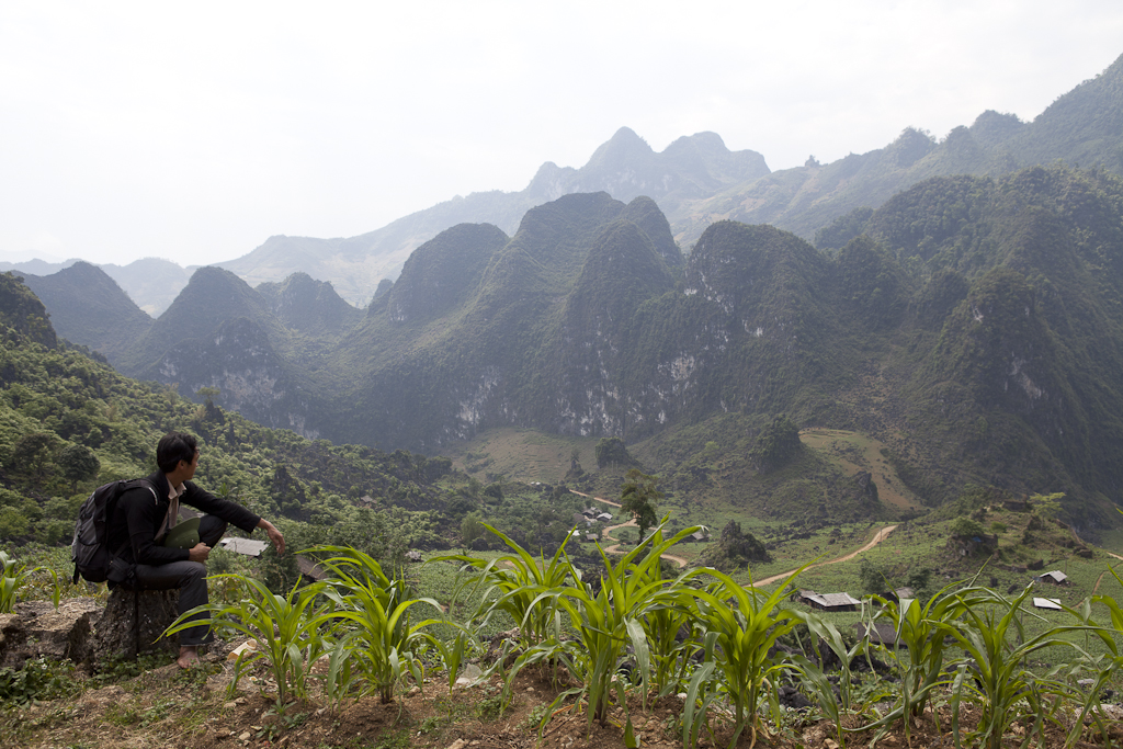 Le transport des bagages - Fin du trek, retour à Ha Giang