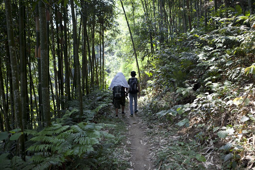 Au départ du second trek - Second trek, départ pour Pan Hou