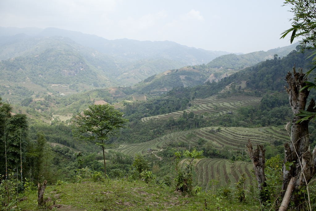 Yao à moto - Trek, arrivée à Pan Hou