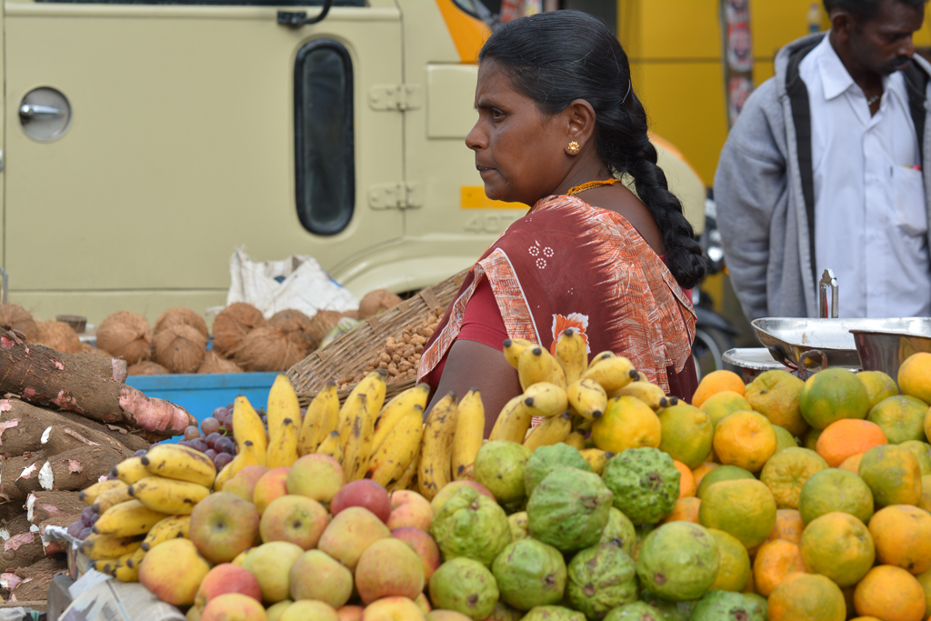 Sur le marché de Munnar