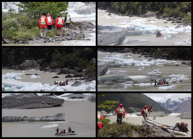 La mise à l'eau ne traîne pas et voici le premier groupe qui vogue vers l'inconnu - Balade au Lago Fiero