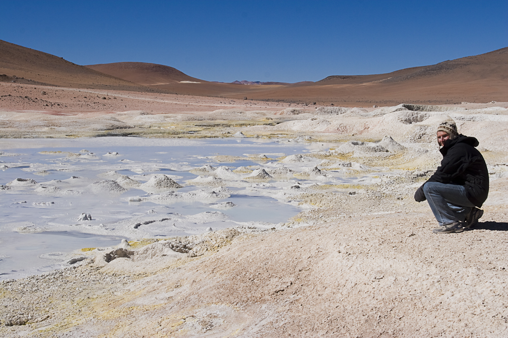 Aux abords de la laguna Colorada, Bolivie - Laguna Colorada et solfatares de Sol de Manana